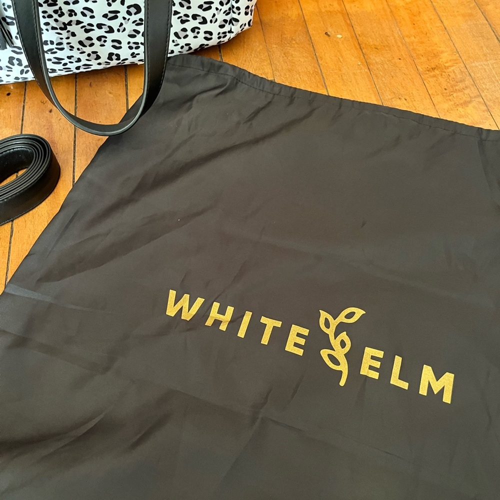White Elm Leopard Print Tote - Black and White - Picture 12 of 12